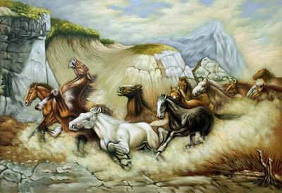 unknow artist Horses 01 Norge oil painting art